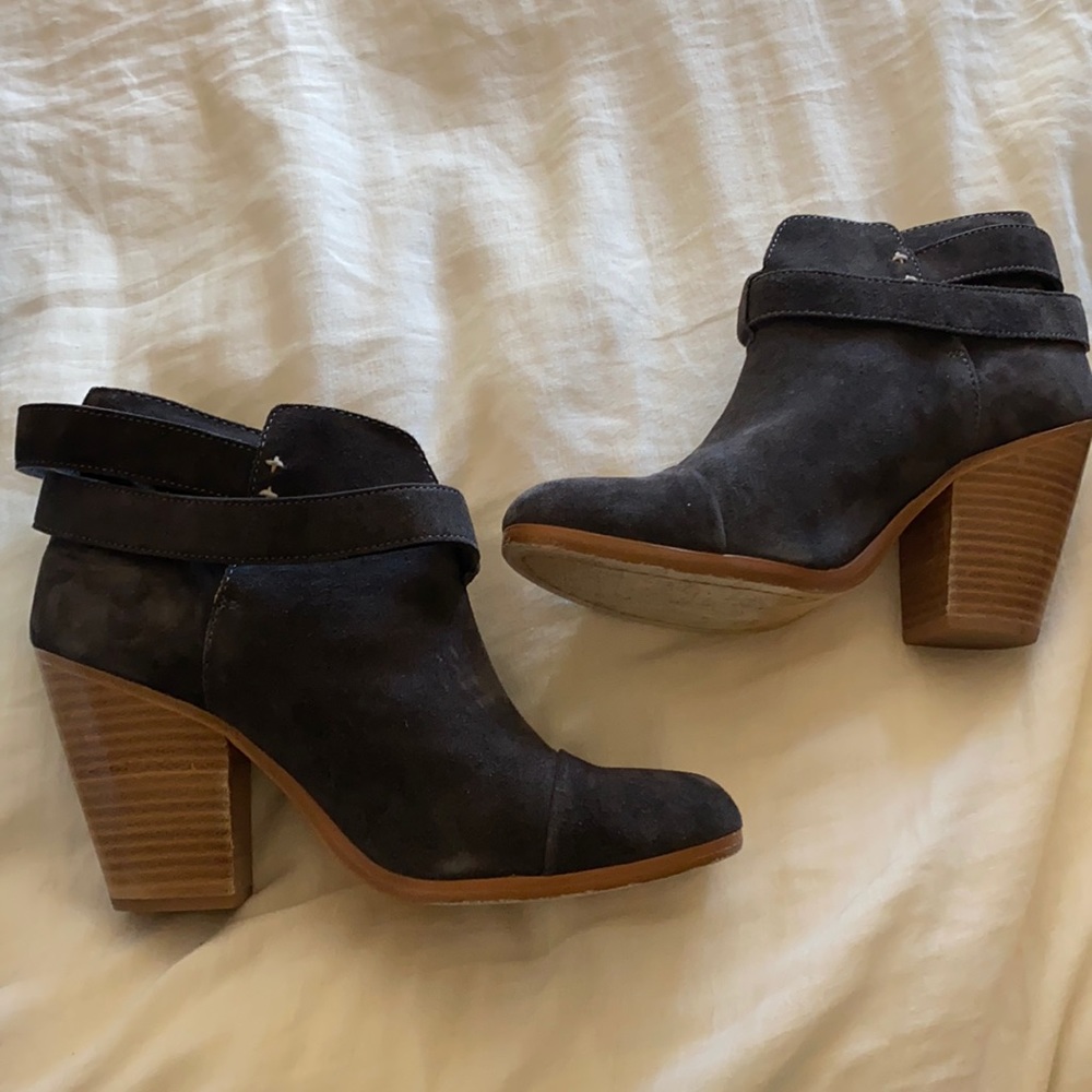 Rag & Bone Harrow Boots Asphalt Dark Gray Sz 37.5